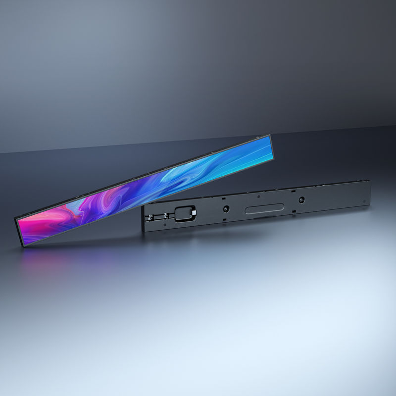 350cd/m2 Parlaklık, 110-240V Güç Kaynağı ve Ticari Dijital Tabela İçin Uzatılmış Ekranlı LCD Reklam Ekranı
