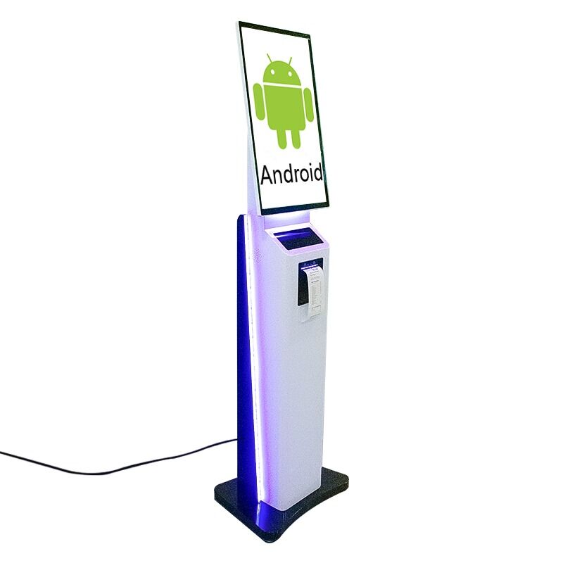 23.8/32 inç kendiliğinden sipariş veren kiosk yüz tanıma ve metal kağıt dokunmatik ekran kiosk
